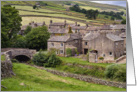 Thwaite, Swaledale, old village scene, The Yorkshire Dales - Blank card