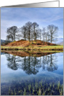 Reflected trees, River Brathay - The Lake District - customisable card