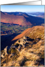 View from Cat Bells, Sunshine and Shade, The Lake District - Blank card
