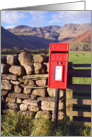 Rural post box, The Lake District, Cumbria - Blank card