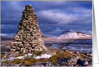 Winter scene, The Yorkshire Dales, Ingleborough - blank card