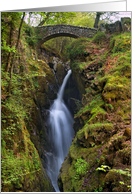 The Lake District - Aira Force, Waterfall - Blank card