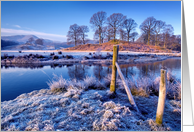 Frosty Morning, The Lake District, River Brathay - Blank card