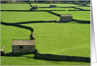 The Yorkshire Dales - Barns and walls - Gunnerside - Customisable card