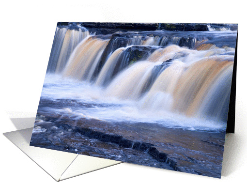 Aysgarth Falls, waterfall, cascade,The Yorkshire Dales - Blank card