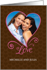 Gay/Lesbian Wedding Photo Card Invitation card