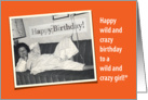 Humorous 1950’s Birthday Gift Card or Money Holder For Her card