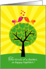 Two Birds on a Tree- Anniversary Congratulations card
