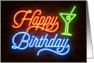 Happy Birthday in Neon Lights card