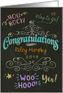 Congratulations Graduate Chalk Art on Chalkboard card