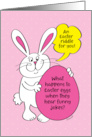 For Kids Easter Bunny Easter Riddle When Easter Eggs Hear Jokes card