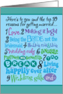Bridal Shower-Top 10 Reasons for Getting Married card