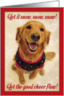 Christmas-Happy-Golden Retriever-Let-It-Snow-Greeting Card