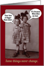 Funny Vintage 1920’s Older Sister Birthday Card