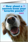 Funny Smooch from Pooch Golden Retriever Birthday Card