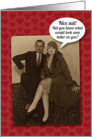 Funny 1930’s Vintage Valentine’s Day Card for Him card