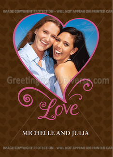 Gay/Lesbian Wedding Photo Card Invitation