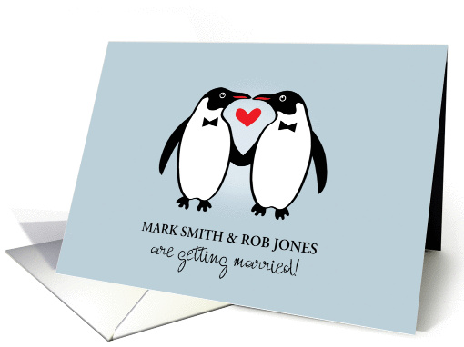 Gay Penguins Wedding Invitation card (1130830)