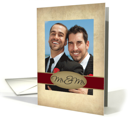 Mr. & Mr. Photo Card Wedding Invitation card (1133006)