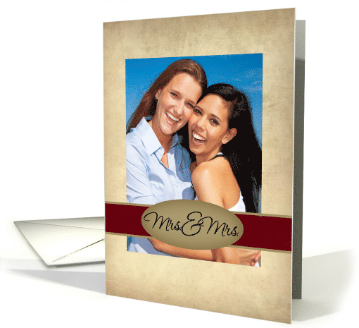 Mrs. & Mrs. Photo Card Wedding Invitation card (1133020)