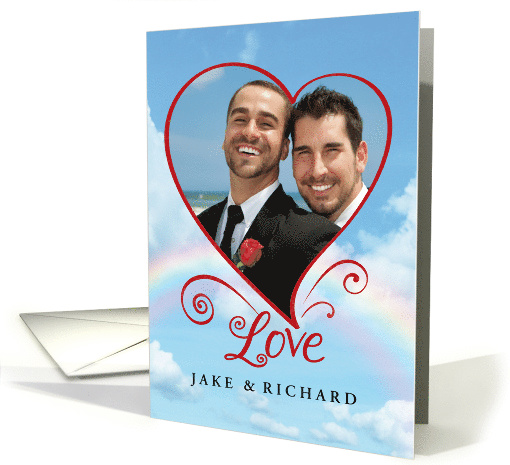 Gay Civil Union Announcement - Love is in the Air card (1133294)