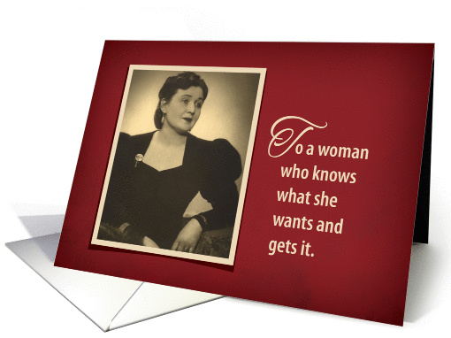 Vintage Birthday Gift Card or Money Holder For Her card (1272348)