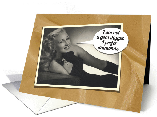 Vintage Gold Digger 1940's Birthday Gift Card or Money... (1272396)