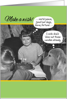Funny Vintage 1950’s Make a Wish Birthday card