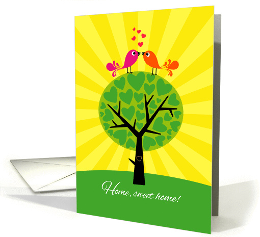 New Home-Two Birds Kissing in a Tree card (1282948)