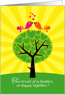 Two Birds on a Tree- Anniversary Congratulations card