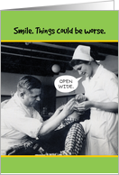 Funny Vintage Dentist and Nurse 60th Birthday Card