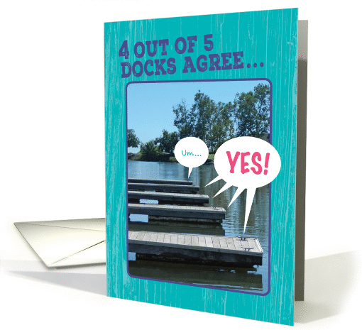 Funny 4 out of 5 Docks Agree Birthday card (1383828)
