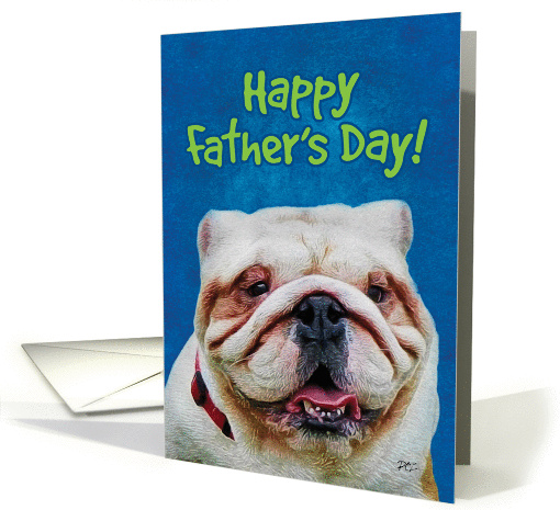 Happy Father's Day from Cute English Bulldog card (1384694)