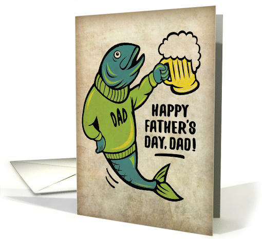 You're a Keeper, Dad- Fisherman Father's Day card (1387132)