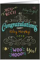 Congratulations Graduate Chalk Art on Chalkboard card