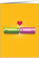 Your Anniversary-Batteries in Love Card