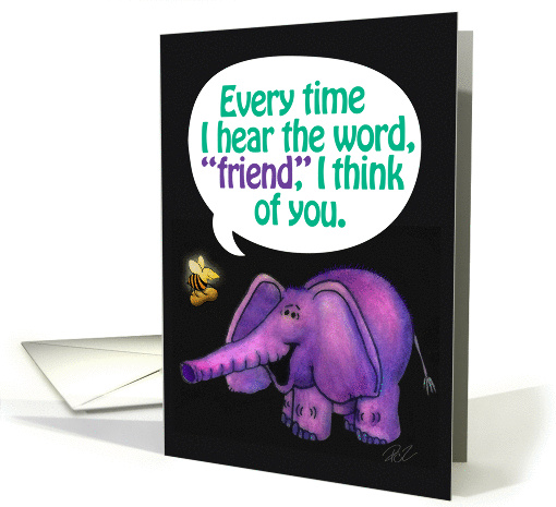 Friendship-Bee and Elephant-Greeting card (880450)
