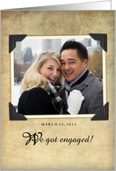 Vintage Insert Your Photo Engagement Card
