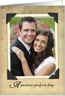 Vintage Thank You Picture Perfect Wedding Photo Card