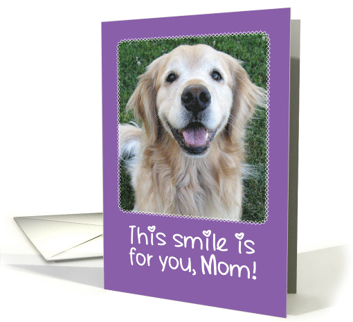 Smiling Golden Retriever Mother's Day card (922898)