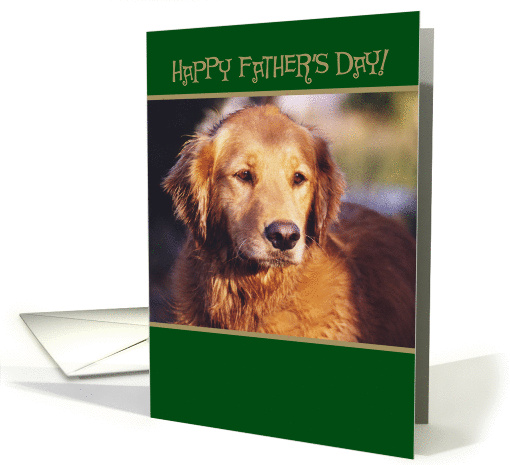 Golden Retriever Happy Father's Day card (932876)