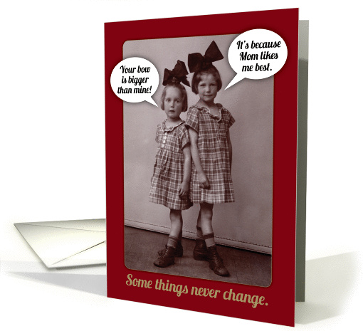 Funny Vintage 1920's Older Sister Birthday card (935774)