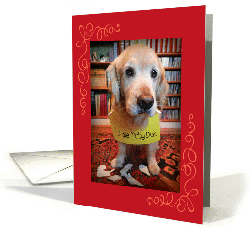 Funny Golden Retriever Guilty Pleasures Birthday card (982377)