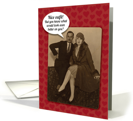 Funny 1930's Vintage Valentine's Day Card for Her card (999305)