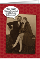 Funny 1930’s Vintage Valentine’s Day Card for Her card