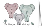 Encouragement, I’m Behind You, Cute Elephant Butts card