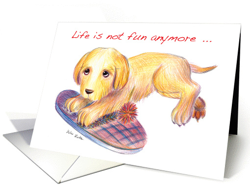 I miss you, little puppy love card (879201)
