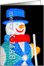 Christmas, Snowmen from led lights card