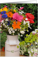 Bouquet of colorful Wild Flowers card