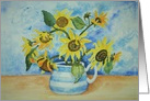 Sunflowers in a Blue Jug, Blank, Any Occasion card